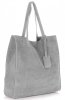 Kožené kabelka shopper bag Vittoria Gotti svetlo šedá V205454